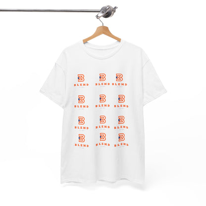 Blend Pattern Graphic Tee — Minimal Logo Repeat Streetwear T-Shirt