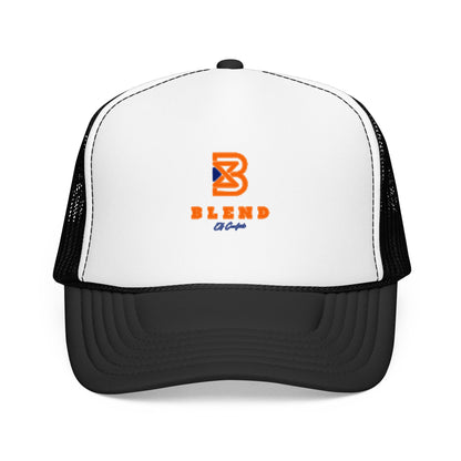 Blend Coffee Logo Trucker Hat — Foam Mesh Cap